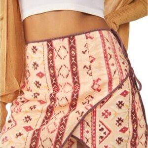 FREE PEOPLE NWT AZTEC CLEO WRAP SKIRT SIZE 12